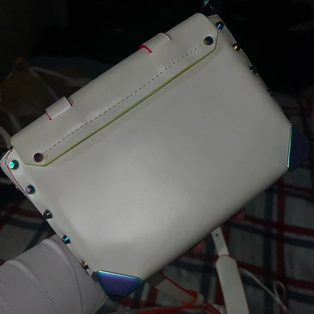 Michael Kors White Crossbody Bag with Orange Accents - Picture 5 of 8